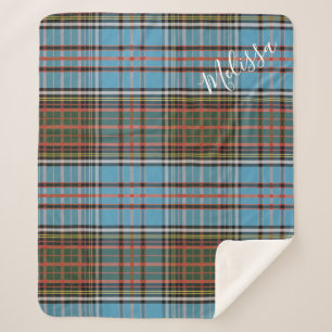 Plaid Tartan Clan Anderson Personalised Sherpa Blanket