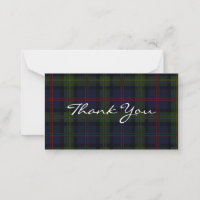 Plaid Tartan Clan Malcolm Thank You
