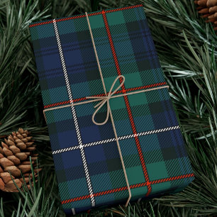 Plaid Tartan Clan Robertson Rustic Check Wrapping Paper