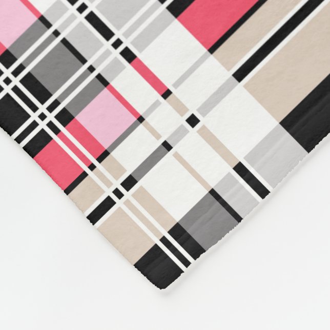 Plaid , tartan fleece blanket (Corner)