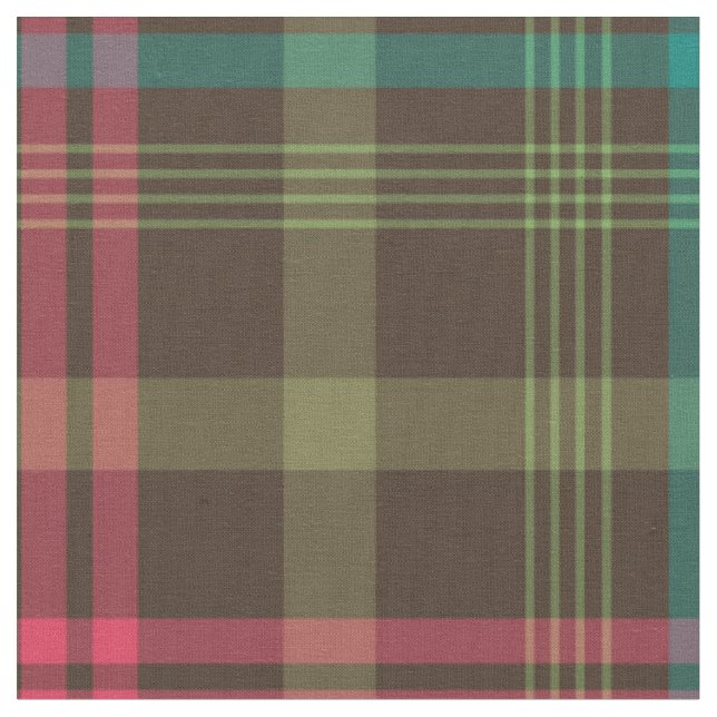Plaid tartan pattern fabric (Close Up)