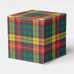 Plaid Tartan Pattern Red Green Modern Party Favour Box