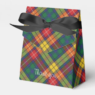 Plaid Tartan Pattern Red Green Modern Party Favour Box