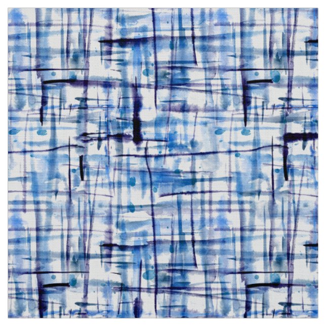 plaid tartan plaid classic blue white texture fash fabric (Swatch)