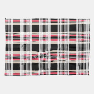 Plaid , tartan tea towel