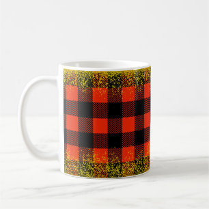 Plaid Texture Red Pattern Coffee Mug