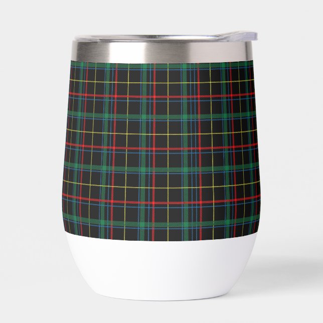 Plaid Texture with Black Background-25774 (Left)