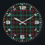 Plaid Texture with Black Background-25774 Large Clock<br><div class="desc">Plaid Texture with Black Background-25774</div>