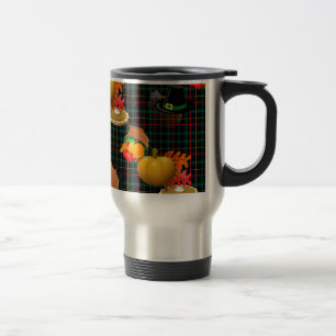 plaid thanksgiving travel mug