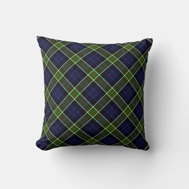 Plaid Throw Pillow Colquhoun Tartan Pillow (Front)