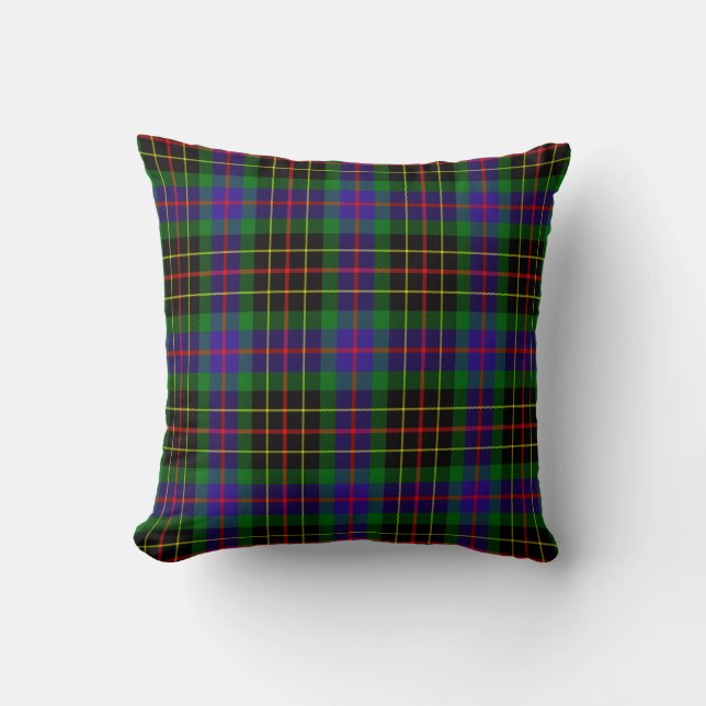 Plaid Throw Pillows Brodie Hunting Tartan Pillow (Front)