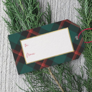 Plaid Tradition Christmas Gift Tags
