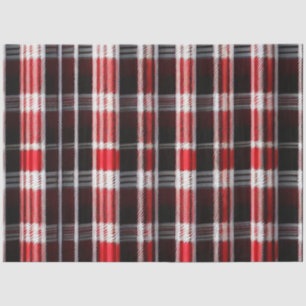 Plaid Trendy Abstract Red Black Collection Tissue Paper