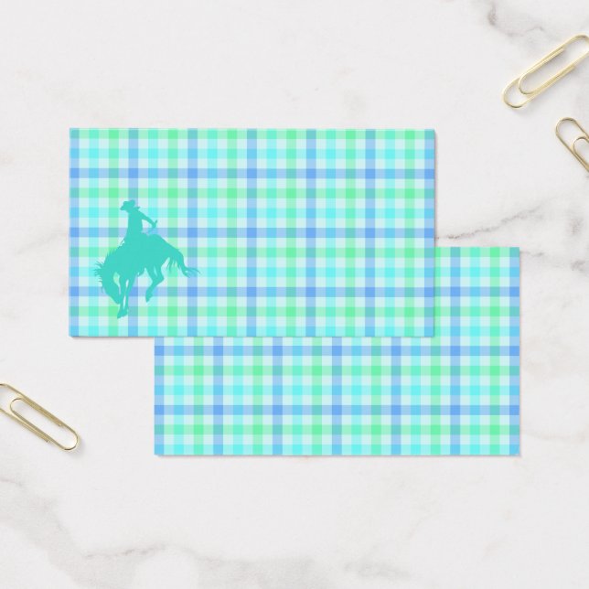 Plaid Turquoise Cowboy (Office)