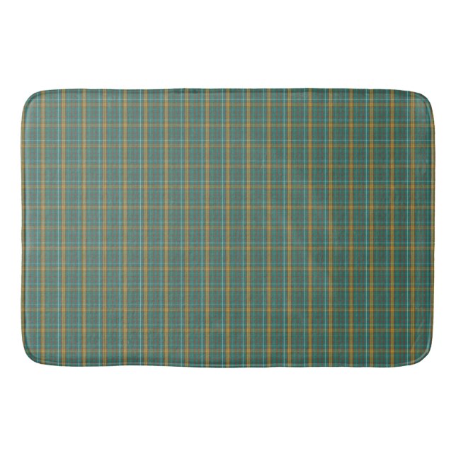 Plaid Twill Design Pattern Bath Mat (Front)