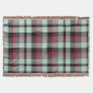 Plaid With Design Throw Blanket