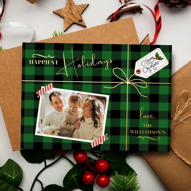 Plaid Wrapped Christmas Present With Photo Real (Creator Uploaded)