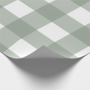 Plaid Wrapping Paper (Green/White)
