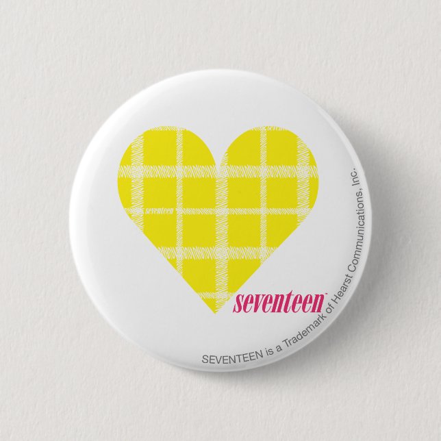 Plaid Yellow 2 6 Cm Round Badge (Front)