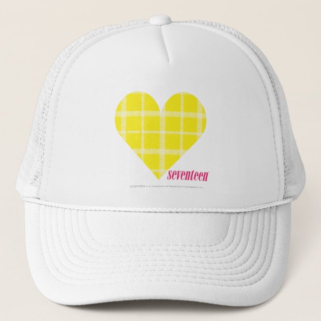 Plaid Yellow 2 Trucker Hat (Front)
