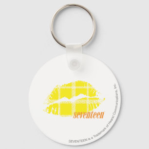 Plaid Yellow Key Ring