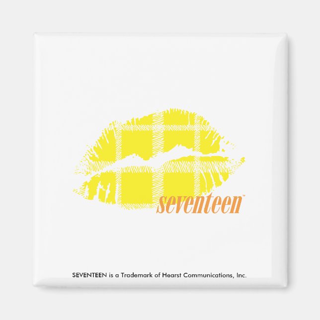 Plaid Yellow Magnet (Front)
