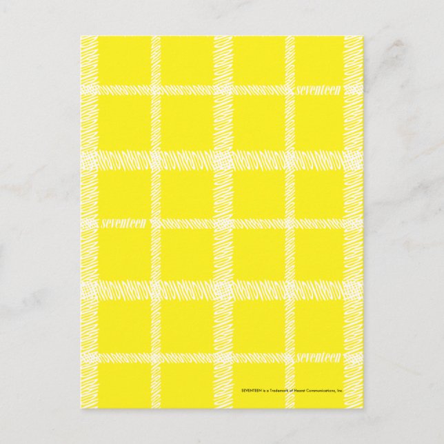 Plaid Yellow Postcard (Front)