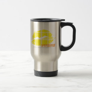 Plaid Yellow Travel Mug
