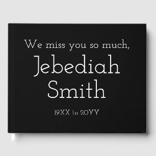 Plain and Minimalist Memorial Guestbook