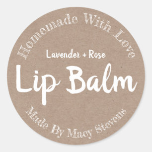 Plain And Simple Kraft Lip Balm Pot Labels