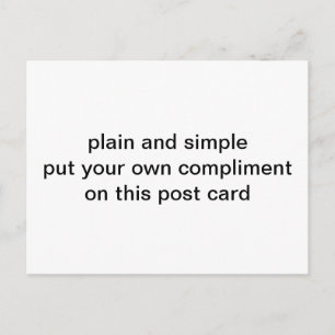 plain and simple postcard