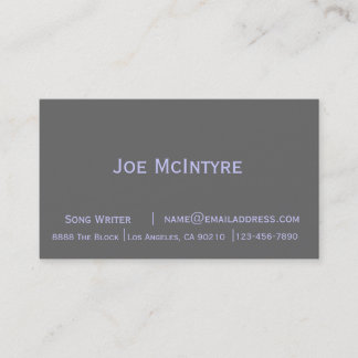 Plain and simple two tone business card