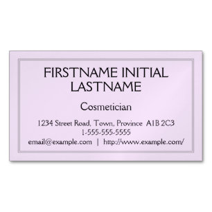 Plain and Traditional Cosmetician Business Card