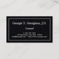 Plain and Understated Counsel Business Card