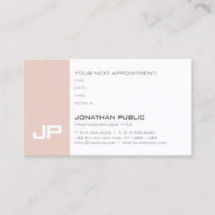 Plain Appointment Reminder Modern Elegant Trendy Card