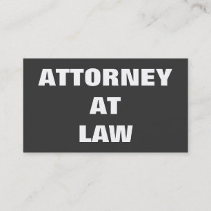 Plain Attorney at Law Business Card
