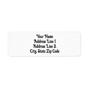Plain Basic Address Labels, Curls on some letters