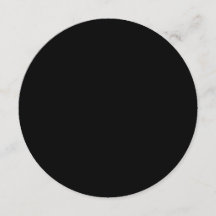 Plain Black 5.25" Circle Matte Blank Wedding