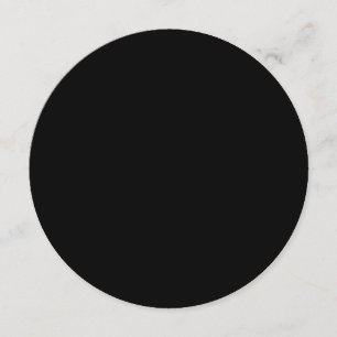 Plain Black 5.25" Circle Matte Blank Wedding Menu