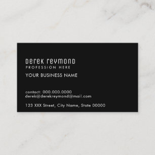 plain black aligned by the left, elegant business card