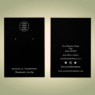 Plain Black And White Jewellery Earring Display Ca