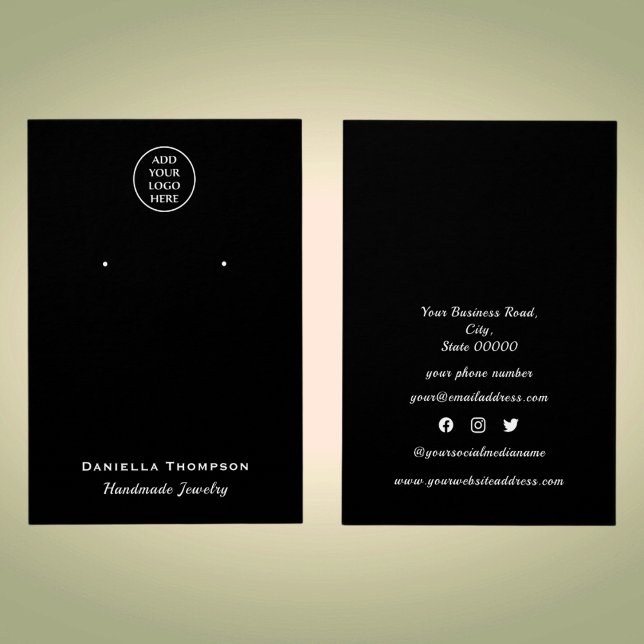 Plain Black And White Jewellery Earring Display Ca (Creator Uploaded)