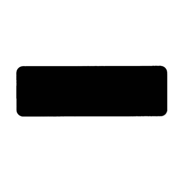 Plain black background blank custom address label (Front)