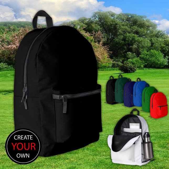 Plain Black Backpack, Bag / Customise (Creator Uploaded)