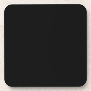 Plain black coaster