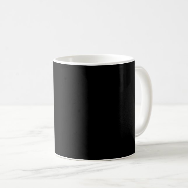 Plain black coffee mug (Front Right)