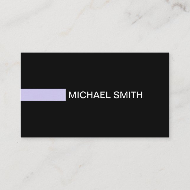 Plain Black Elegant Modern Soap Business Card (Front)