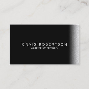 Plain Black Grey Business Card