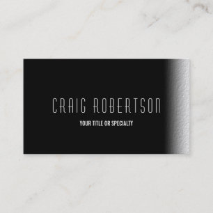 Plain Black Grey Business Card