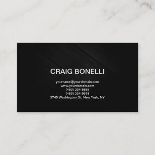 Plain Black Grey White Stripe Business Card